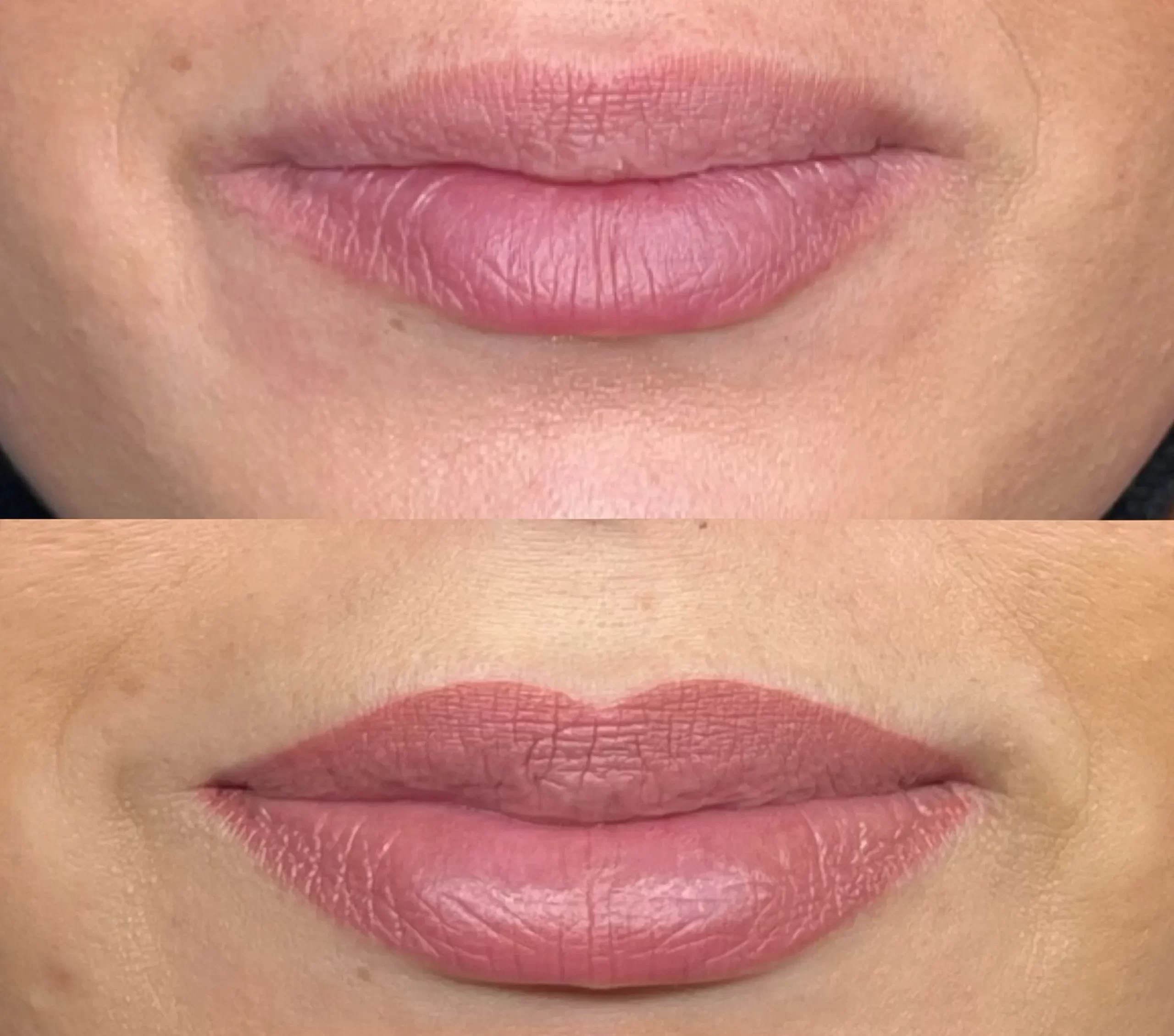 pink lips tattoo